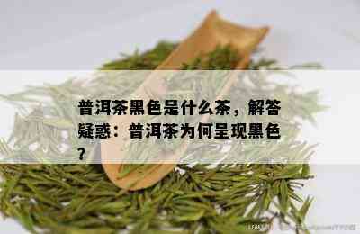 普洱茶黑色是什么茶，解答疑惑：普洱茶为何呈现黑色？