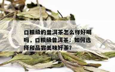 口粮级的普洱茶怎么样好喝吗，口粮级普洱茶：如何选择和品尝美味好茶？