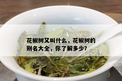 花椒树又叫什么，花椒树的别名大全，你了解多少？