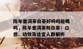 陈年普洱茶白茶好吗吗能喝吗，陈年普洱茶和白茶：口感、功效及适宜人群解析