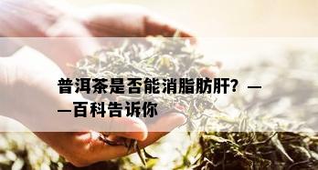 普洱茶是否能消脂肪肝？——百科告诉你