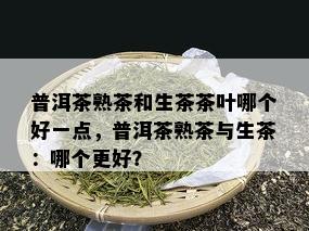 普洱茶熟茶和生茶茶叶哪个好一点，普洱茶熟茶与生茶：哪个更好？