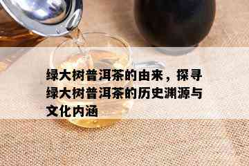 绿大树普洱茶的由来，探寻绿大树普洱茶的历史渊源与文化内涵