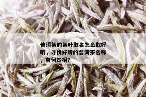 普洱茶的茶叶取名怎么取好听，寻找好听的普洱茶名称，有何妙招？