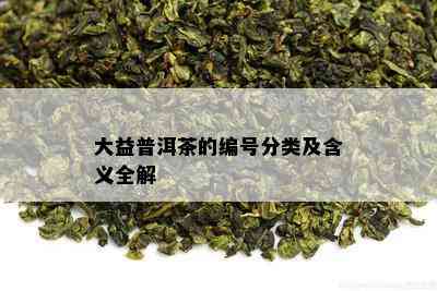 大益普洱茶的编号分类及含义全解