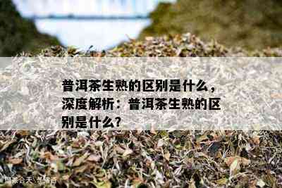 普洱茶生熟的区别是什么，深度解析：普洱茶生熟的区别是什么？