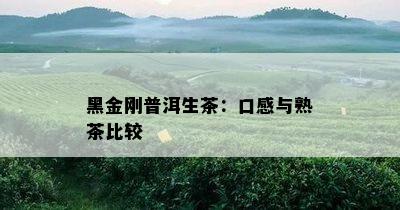 黑金刚普洱生茶：口感与熟茶比较