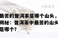 最苦的普洱茶是哪个山头，揭秘：普洱茶中最苦的山头是哪个？