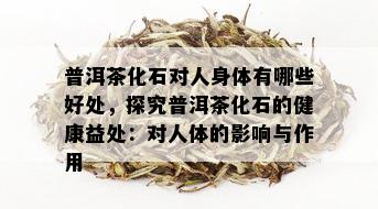 普洱茶化石对人身体有哪些好处，探究普洱茶化石的健康益处：对人体的影响与作用