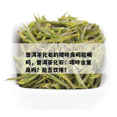 普洱茶化石的嘌呤高吗能喝吗，普洱茶化石：嘌呤含量高吗？能否饮用？