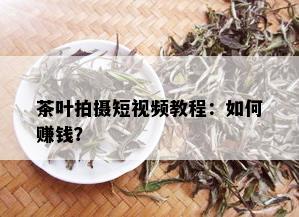 茶叶拍摄短视频教程：如何赚钱？