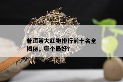 普洱茶大红袍排行前十名全揭秘，哪个更好？