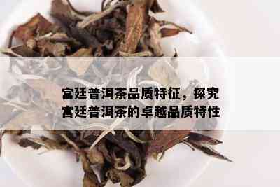 宫廷普洱茶品质特征，探究宫廷普洱茶的卓越品质特性