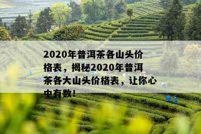 2020年普洱茶各山头价格表，揭秘2020年普洱茶各大山头价格表，让你心中有数！