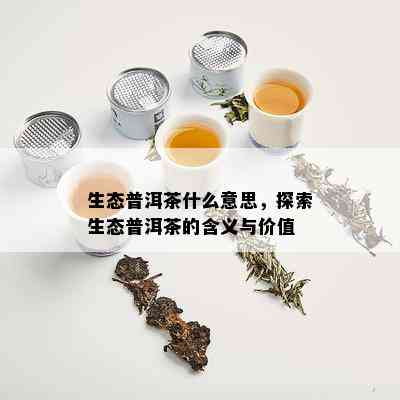 生态普洱茶什么意思，探索生态普洱茶的含义与价值