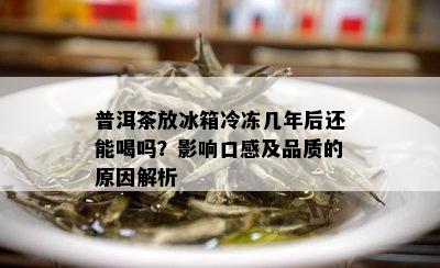 普洱茶放冰箱冷冻几年后还能喝吗？影响口感及品质的原因解析