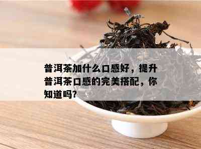 普洱茶加什么口感好，提升普洱茶口感的完美搭配，你知道吗？