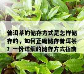 普洱茶的储存方式是怎样储存的，如何正确储存普洱茶？一份详细的储存方式指南