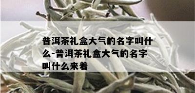 普洱茶礼盒大气的名字叫什么-普洱茶礼盒大气的名字叫什么来着