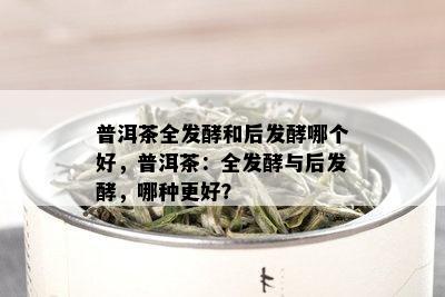 普洱茶全发酵和后发酵哪个好，普洱茶：全发酵与后发酵，哪种更好？