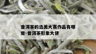 普洱茶的选美大赛作品有哪些-普洱茶形象大使