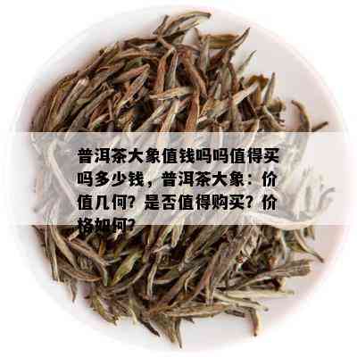 普洱茶大象值钱吗吗值得买吗多少钱，普洱茶大象：价值几何？是否值得购买？价格如何？