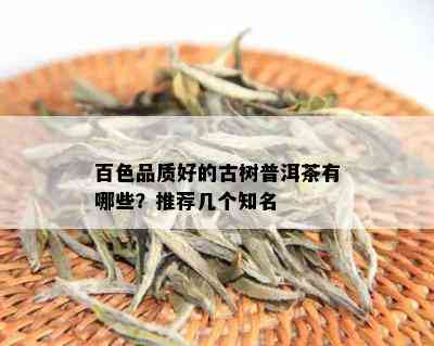 百色品质好的古树普洱茶有哪些？推荐几个知名