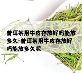 普洱茶用牛皮存放好吗能放多久-普洱茶用牛皮存放好吗能放多久呢