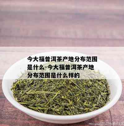 今大福普洱茶产地分布范围是什么-今大福普洱茶产地分布范围是什么样的