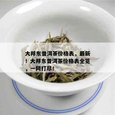 大邦东普洱茶价格表，最新！大邦东普洱茶价格表全览，一网打尽！