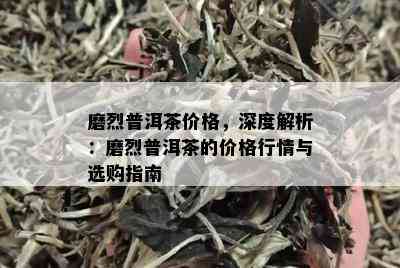 磨烈普洱茶价格，深度解析：磨烈普洱茶的价格行情与选购指南