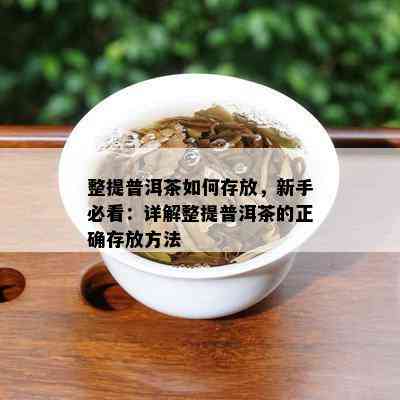 整提普洱茶如何存放，新手必看：详解整提普洱茶的正确存放方法