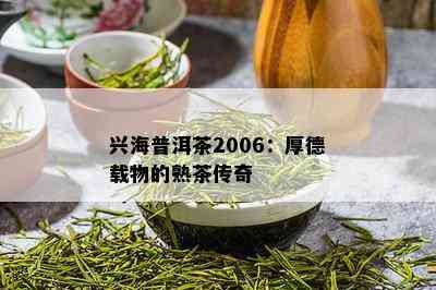 兴海普洱茶2006：厚德载物的熟茶传奇