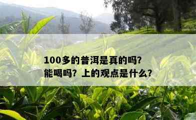 100多的普洱是真的吗？能喝吗？上的观点是什么？