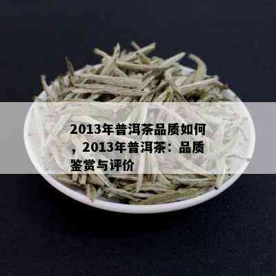 2013年普洱茶品质如何，2013年普洱茶：品质鉴赏与评价