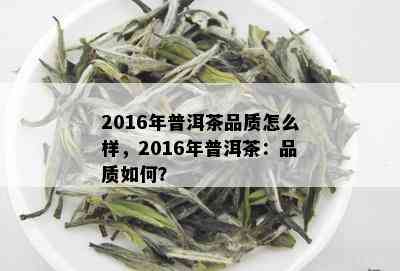 2016年普洱茶品质怎么样，2016年普洱茶：品质如何？