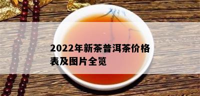 2022年新茶普洱茶价格表及图片全览