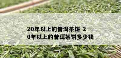 20年以上的普洱茶饼-20年以上的普洱茶饼多少钱