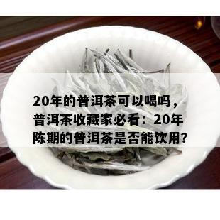 20年的普洱茶可以喝吗，普洱茶收藏家必看：20年陈期的普洱茶是否能饮用？