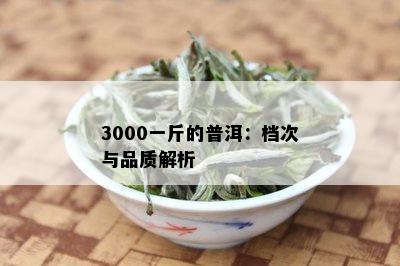 3000一斤的普洱：档次与品质解析