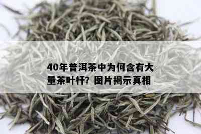 40年普洱茶中为何含有大量茶叶杆？图片揭示真相