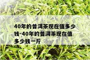 40年的普洱茶现在值多少钱-40年的普洱茶现在值多少钱一斤