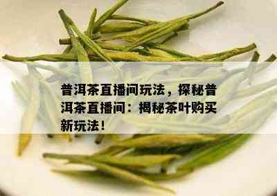 普洱茶直播间玩法，探秘普洱茶直播间：揭秘茶叶购买新玩法！