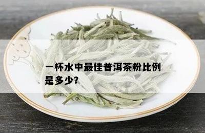 一杯水中更佳普洱茶粉比例是多少？