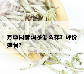 万盛园普洱茶怎么样？评价如何？