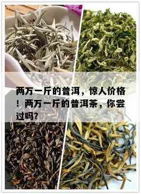 两万一斤的普洱，惊人价格！两万一斤的普洱茶，你尝过吗？