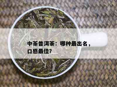 中茶普洱茶：哪种最出名，口感更佳？