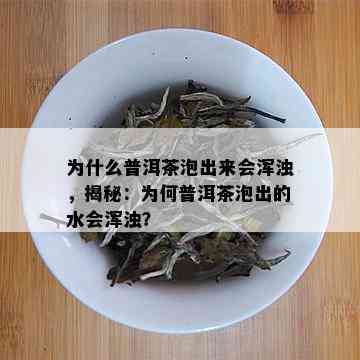 为什么普洱茶泡出来会浑浊，揭秘：为何普洱茶泡出的水会浑浊？