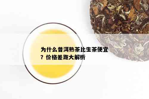 为什么普洱熟茶比生茶便宜？价格差距大解析