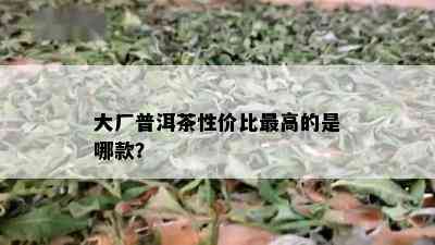 大厂普洱茶性价比更高的是哪款？